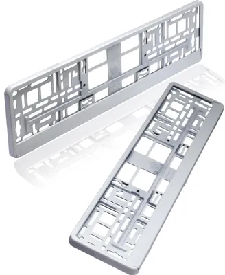 Immagine prodotto di Portatarga bianco lucido, set da 2, marca Schilderfabrik