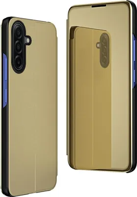 Image de Étui pour Samsung Galaxy A17/A26 - Coque à rabat Phonesta Smart View Mirror - Or