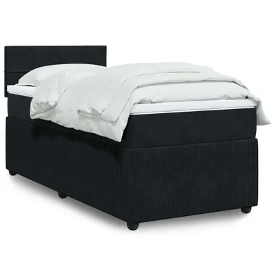 Obrázok produktu pre Maison Exclusive - Posteľný rám boxspring s matracom čierny 80x200 cm zamat