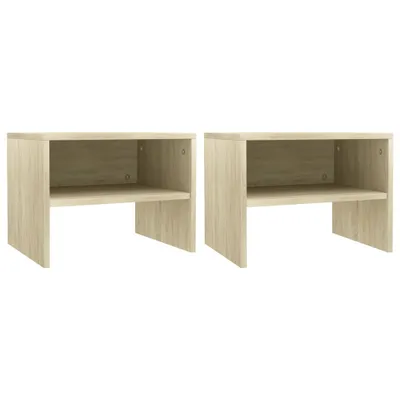 Produktbild von vidaXL Nachttische 2 Stk. Sonoma-Eiche 40x30x30 cm Holzwerkstoff