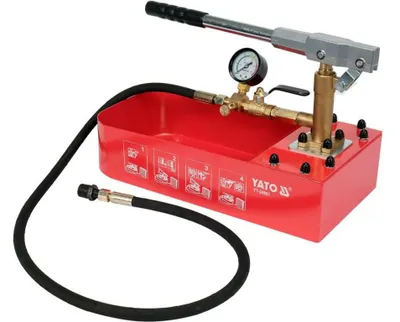 YATO Handpumpe für Druckprüfungen 0-50 bar mit 7 l Behälter