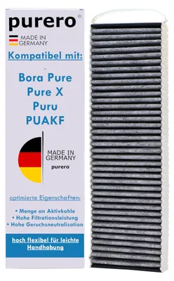 Aktivkohlefilter für Bora Pure, 1 Stück, 43,4x13,1x4,8 cm