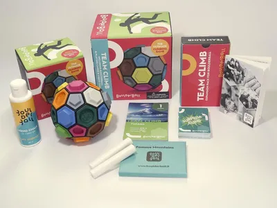 Produktbild von Boulderball TEAM CLIMB - die kleinste Boulderwand der Welt als kooperatives Teamspiel