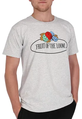 Produktbild von Fruit of the Loom T-Shirt mit Vintage Logo Farbe: graumeliert Größe: L