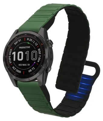 Produktbild von kwmobile Ersatzarmband kompatibel mit Garmin Fenix 8 43mm / Fenix 7S / 7S Pro / 7S Solor / Instinct 2S Armband - Fitnesstracker Silikon Band mit