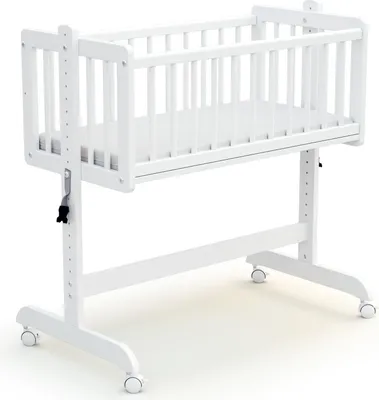 Image de WEBABY - Berceau Cododo évolutif 40 x 80 cm NINO Hêtre verni avec matelas