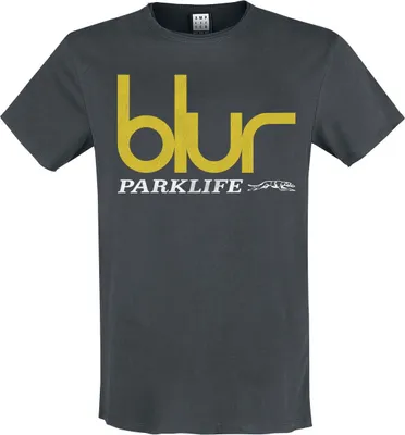 Image de T-shirt homme Blur, collection Amplified, motif "Park Life", couleur gris anthracite, taille XXL