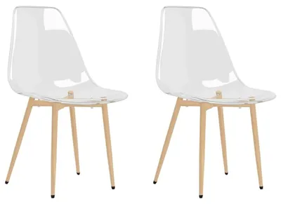 Productafbeelding van Set van 2 Transparante Eetkamerstoelen