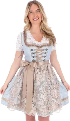 Produktbild von Steigenhöfer Vicky Dirndl Set Metall Herz Blau/Bronze 36