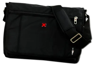 Produktbild von Umhängetasche schwarz Polyester für Laptops bis 15 Zoll