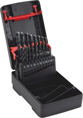 Image de Würth Metalbohrer Set Ø 1,0-10,0 x 0,5 mm, HSS DIN 338 Typ RN 130° 19-pièces, Assortiment de forets hélicoïdaux, ZEBRA-Premium