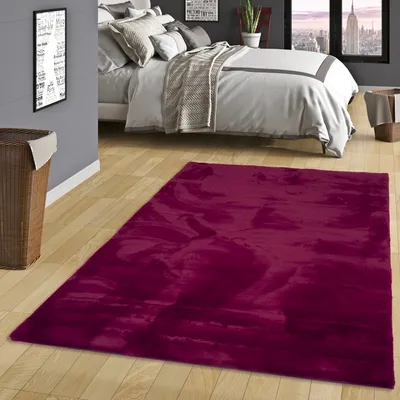 Produktbild von Luxus Super Soft Fellteppich Plush Fuchsia, Größe:70x140 cm