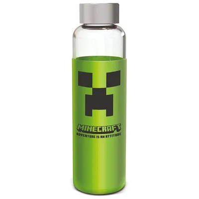 Produktbild von Minecraft Silikondeckel Glasflasche 585ml
