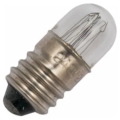 Productafbeelding van OE Lightning Signaallamp E10 vervanglamp - 3W 230V - 2500K Wit - T9 - 9x23mm - 13mA - Dimbaar - 1 stuk