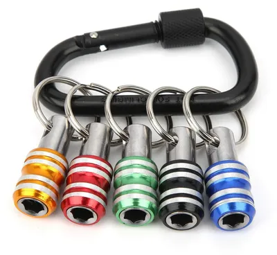Produktbild von 5 Stück 1/4-Zoll Sechskant-Schnellwechsel-Schraubendreher-Bit-Halter - Flexibler Bit-Adapter - Blau - Perfekt für Bohrmaschine und Ratschen - Hochwertig...