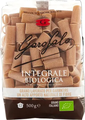Produktbild von 10x Pasta Integrale Mezze maniche rigate Vollkorn-Hartweizen -Produkt 500g + Italian Gourmet polpa 400g