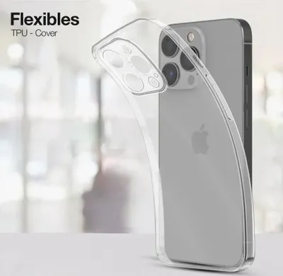 Produktbild von Slim Cover für Apple iPhone 13 Pro Hülle Transparent Flexibel Elastisch Backcover Schutzhülle Handyhülle