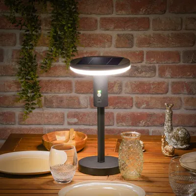 Produktbild von esotec Solar Tisch- und Leseleuchte Talino 38 warmweiß 3 Leuchtstärken 102764