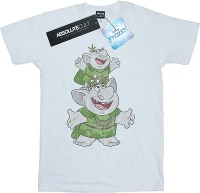 Produktbild von Disney - "Frozen Handstacking Trolls" T-Shirt für Damen BI24807 (S) (Weiß)