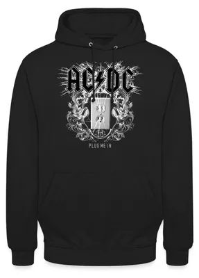 Produktbild von Spreadshirt AC/DC Logo Plug Me In Videoalbum Uni Hoodie, 3XL, Schwarz