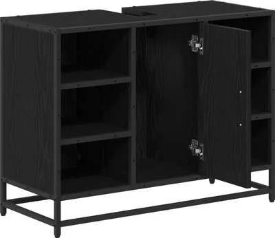 Obrázek produktu pro vidaXL Koupelnová skříňka s dvířky vzhled černého dubu 80 x 33 x 60 cm