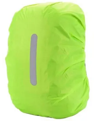 Image de Housse de pluie pour sacs à dos, imperméable, réfléchissante, verte, taille L (40-50 litres)