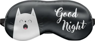 Produktbild von Schlafmaske Reise Relax Augen-maske Abdeckung Bett Emoji Nickerchen Augenbinde Seine Good night Cat