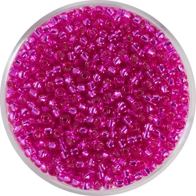 Produktbild von Miyuki-Rocailles, 2,2mm, 12g silverlined fuchsia