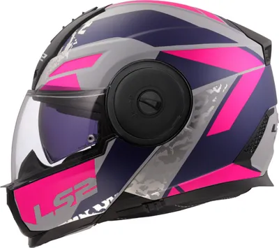 Produktbild von LS2 FF902 Scope II Oxyd Klapphelm, grau matt/blau/pink, S (55/56)