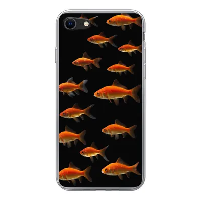 Produktbild von MuchoWow® Handyhülle Schutzhülle Hülle für iPhone 7 Goldfisch - Tiere - Schwarz Silikon Softcase Handy Hülle - Kartenhalter