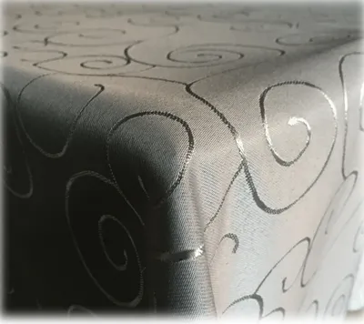 Produktbild von JEMIDI Tischdecke Ornamente Seidenglanz Edel Tisch Decke Tafeldecke 31 Größen und 7 Farben Grau 130x160