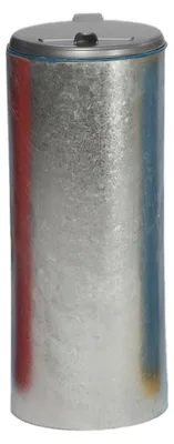 Produktbild von Kompakter Abfallsammler junior mit Deckel | 35cm Einfüllöffnung | HxBxT 90x45x45cm | Stahl | Feuerverzinkt