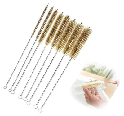 Immagine prodotto di Set di spazzole per la pulizia di tubi in ottone, 8 pezzi, per la pulizia di fori da 6 a 25 mm