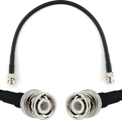Immagine prodotto di cavo coassiale da BNC maschio a BNC maschio da 30 cm - cavo di prolunga HF-240 (equivalente a LMR 240) cavo jumper da 0,3 metri (50 Ohm) - cavo d'antenna per radio HAM Antenna radio CB WIFI
