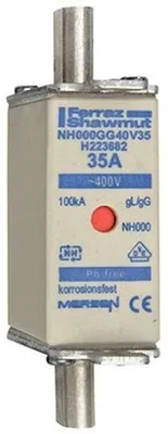 Productafbeelding van Mersen NH-zekering 000, 35A, 400V, type GG (NH000GG40V35)