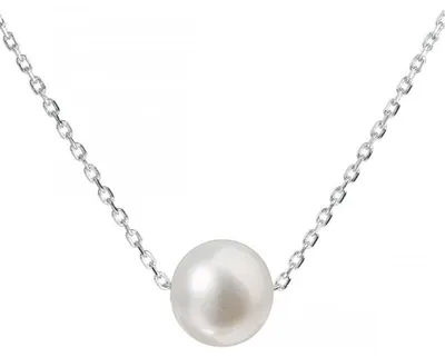 Produktbild von Silver Necklace With Right Pearl 2204.1