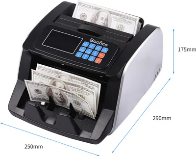 Obrázok produktu pre Bisofice Money Counter Machine Detektor falošných bankoviek Automatická detekcia peňazí Top Loading Bill Counting Machine s UV MG IR pre EURO US Dollar Pridať a dávkové režimy Vhodné pre obchody s potravinami Reštaurácie Hotel Small Business