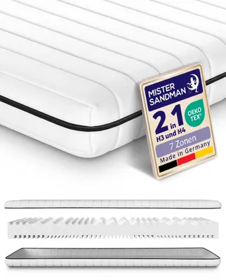 Produktbild von ergonomische Matratze 90x200 H3 / H4 - 7-Zonen hochwertige Qualität - 13cm