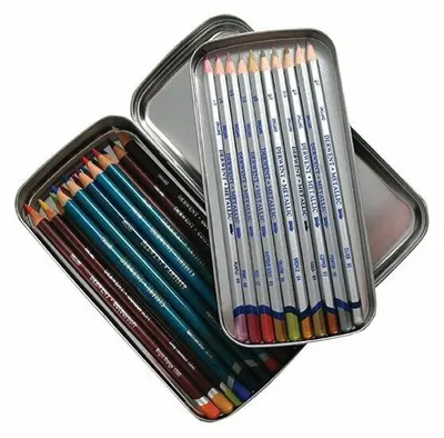 Image de Derwent, étui métallique double couche, multicolore, pour enfants, multicolore, taille unique