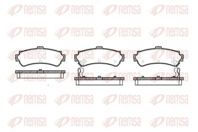 Produktbild von REMSA Bremsbeläge Satz Hinten Bremsklötze für NISSAN ALMERA I Hatchback (N15) 0607.02