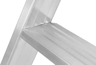 Produktbild von Hymer Leiter 2x5 Stufen (beidseitig begehbar, verstärkte Stufen, Sicherheitsverriegelung) 802410