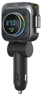 Produktbild von FM Transmitter Auto 72W Bluetooth 5.4 – USB-C ausziehbar, 45W Schnellladung | KFZ Adapter für iPhone & Samsung