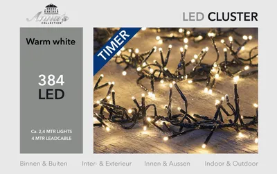 Productafbeelding van Clusterverlichting 384 lampjes warm wit 2,4 meter Clusterlights Anna's Collection