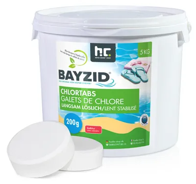 Produktbild von 1x5 kg BAYZID® Chlortabs 200g langsam löslich für langanhaltende Wasserdesinfektion