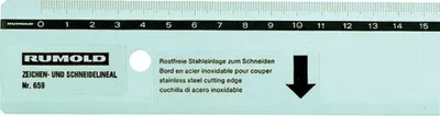 Produktbild von Zeichen- und Schneidelineal Aluminium, 30 cm, Tuschefacette rutschfest