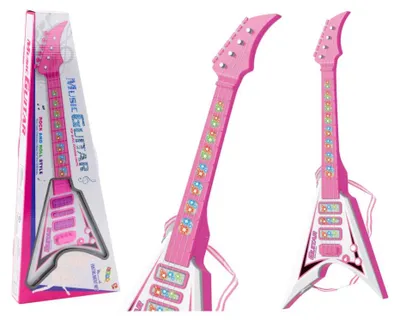 Produktbild von Leantoys E-Gitarre für Kinder Lichter Melodien Rosa