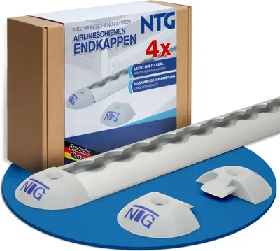 Produktbild von 4x Endkappe Einsteckkappe für Airlineschiene Zurrschiene, runde Form,Kunststoff