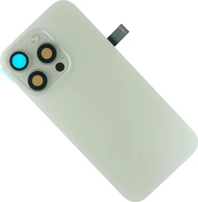 Produktbild von Gehäuse Rückseite für iPhone 16 Pro Backcover Rückseite hinten Kameraglas Abdeckung + Ladespule, Weiß