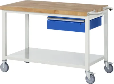 Produktbild von Rau Fahrbare Werkbank mit Ablageboden und Schublade BxTxH 1250x700x880mm