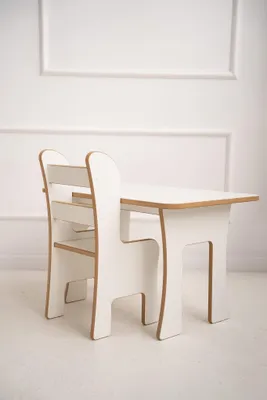 Produktbild von Kindertisch mit Stuhl für 2 Kinder, abgerundete Kanten, 53,5 cm Breite